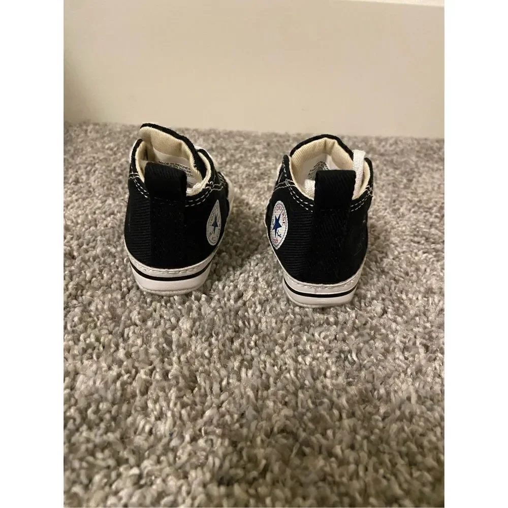 Baby Converse Black Crib Shoe size 1